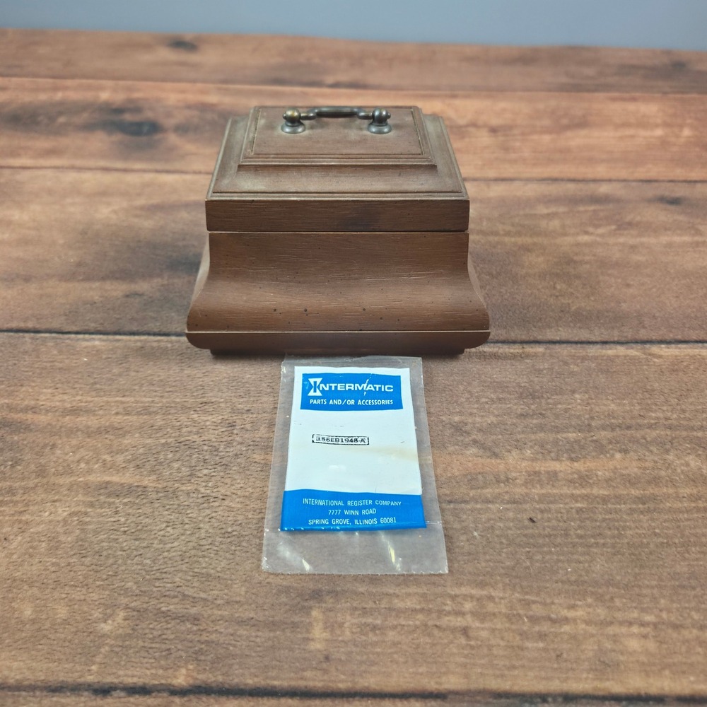 Intermatic Lamp Timer Chest OS Brown Good Vintage Faux Wood Decorative Box